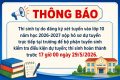 THÔNG BÁO TUYỂN SINH VÀO LỚP 10 NĂM HỌC 2026-2027
